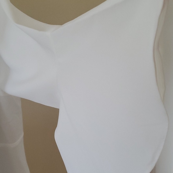 Louis Dell olio flutter sleeve blouse winter white - Picture 4 of 5